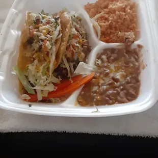 a plate of mexican food