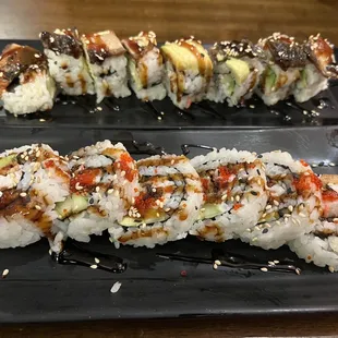 Spider roll &amp; dragon roll