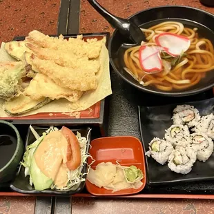 Dinner combo meal with Udon