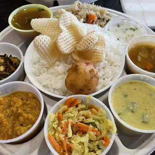 My thali platter.  Everything was delicious.