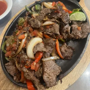 Steak fajitas