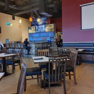 View from the corner booth.  This is by far the best Indian food!