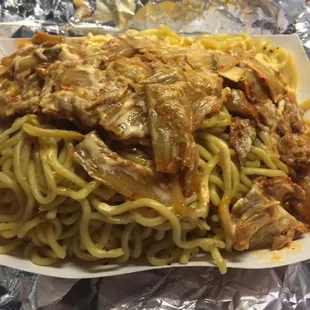 kimchee pulled pork yakisoba