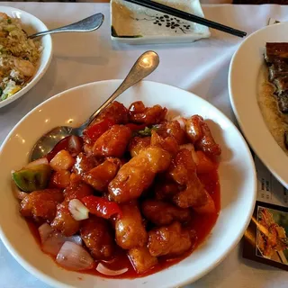 J07. Young Chow Fried Rice Shrimp and BBQ Pork