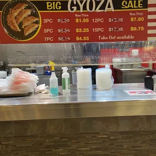 Big sale on Gyoza.