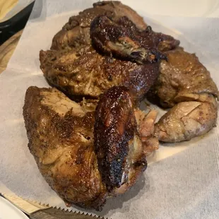 The whole chicken but as a close up