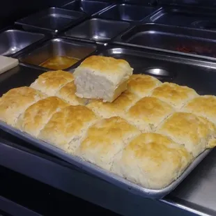 a tray of freshly made biscuits