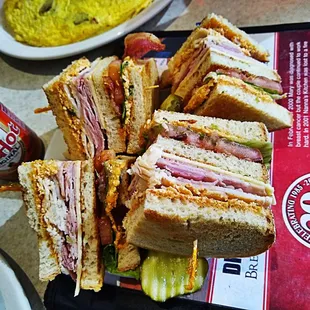 Spicy Feta Cheese Spread  on this Club Sandwich  WOWED