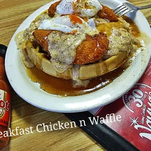 food, waffles