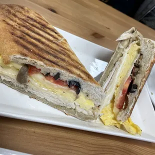 Nanny&apos;s panini made into an omelet.