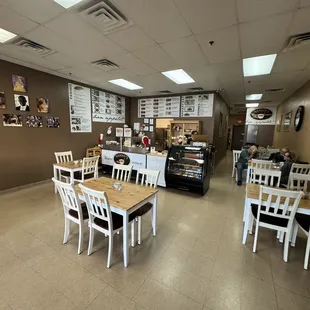 the inside of a restaurant