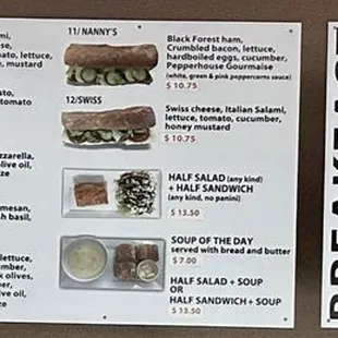 More of the menus