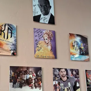 Celebrity photo wall
