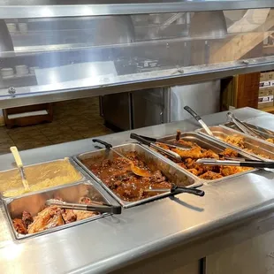 Buffet, BBQ, pulled pork, steak and more....,