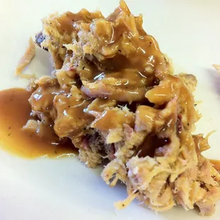 Homemade pulled pork and BBQ sauce