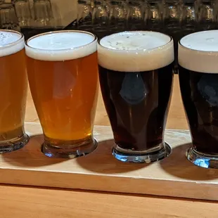 a flight of beers