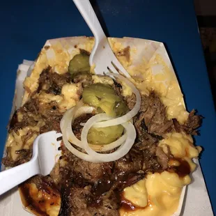 Mac Attack w BBQ sauce.