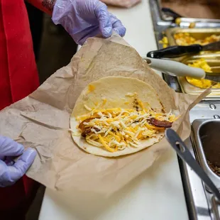 a person preparing food
