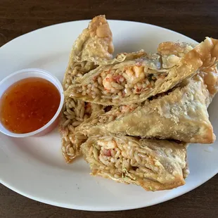 Boudin egg rolls