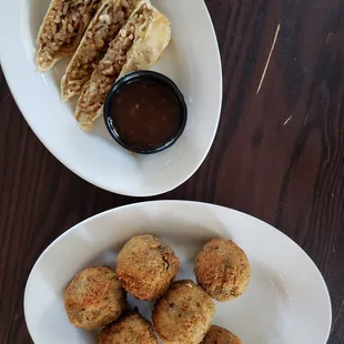 two plates of food