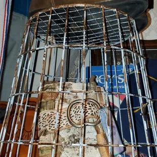 Slightly used clam basket keeping your secrets safe in this special journal made of earthly materials.