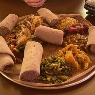 Nanyea tibs and veggie special