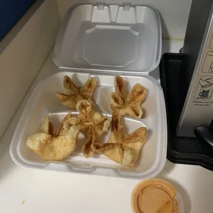 a container of fried food