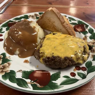 Cheeseburger Steak. Onions inside.