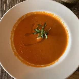 Received in error, roasted red pepper soup, t&apos;was the &quot;soup du jour&quot;