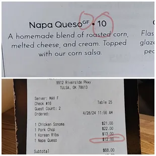 Charged extra to make the gluten-free queso "for real gluten-free." April 2024