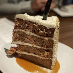 Mile High carrot cake.... Way too big for one person!