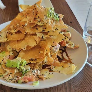 Tuna Wonton Nachos