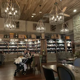 a napa bar with wine bottles on shelves