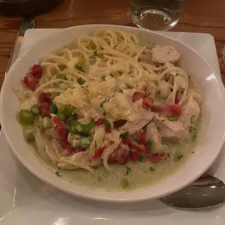 Spaghetti Pesto with Chicken