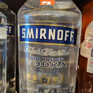 a bottle of smirnoff