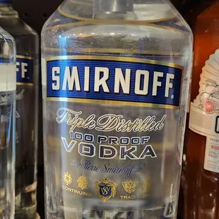 a bottle of smirnoff