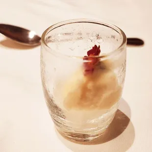 Highly successful lemon palate cleanser.