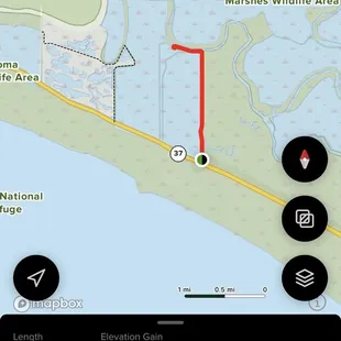 Map of trail, right off of 37
