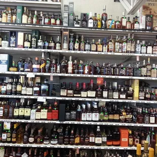 Large selection of bourbon and scotch