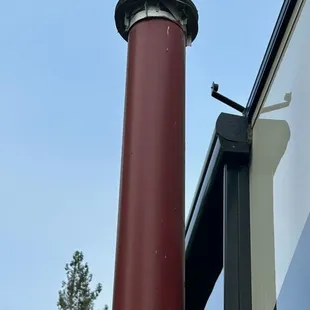 This is a sewer exhaust pipe, be aware they emit the foul odors