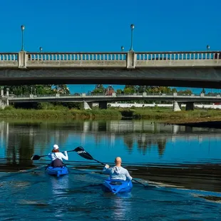 Downtown Napa paddling under the 3rd Street Bridge