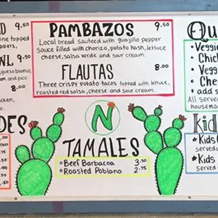 Breakfast, brunch and lunch menu