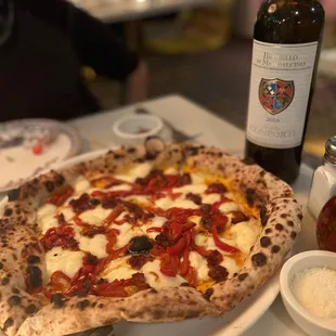 Calabrese Pizza Bianca &amp; Tenuta Conforti Brunello di Montalcino