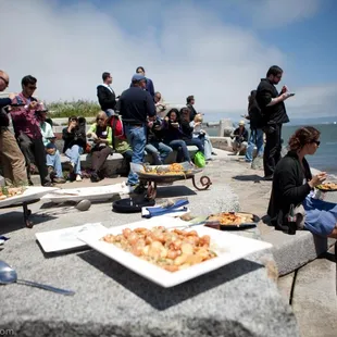 Napkins Caters The Propville Dog &amp; Pony Show™@The Wave Organ San Francisco,CA May 2012 On location.In taste.On budget.