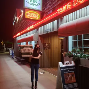 outside