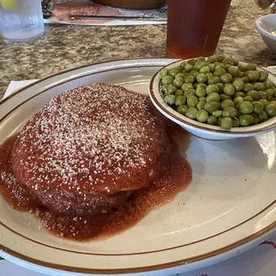 Veal Parmigiana (with added cheese)