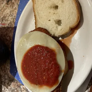 Chicken Parmesan sandwich