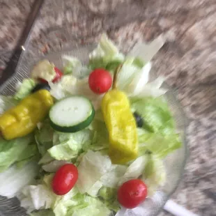 Salad served on chilled plates, good touch! Great ranch!