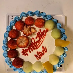 Custom ordered birthday cake