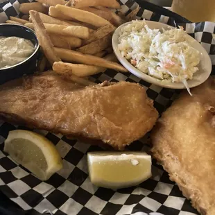 Some really good fish and chips w/ haddock!